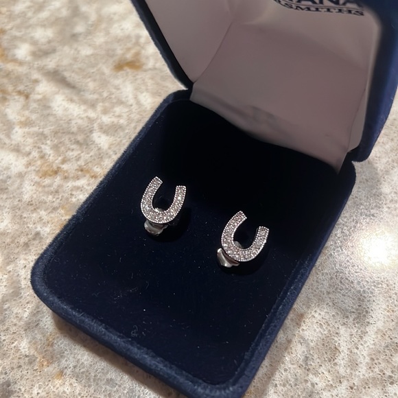 Montana Silversmith horse shoe earrings - Picture 3 of 6